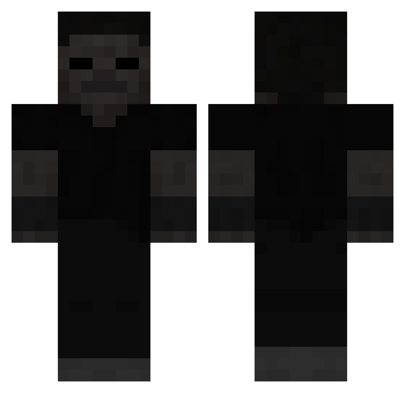 Seoko Minecraft skin, front and back view