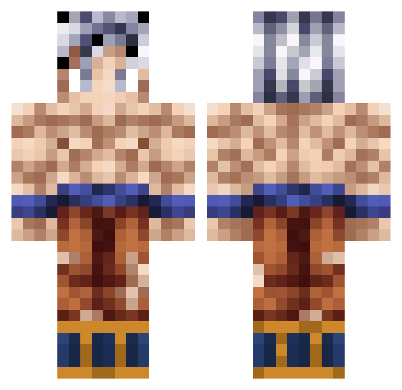 lolbadd Minecraft skin, front and back view