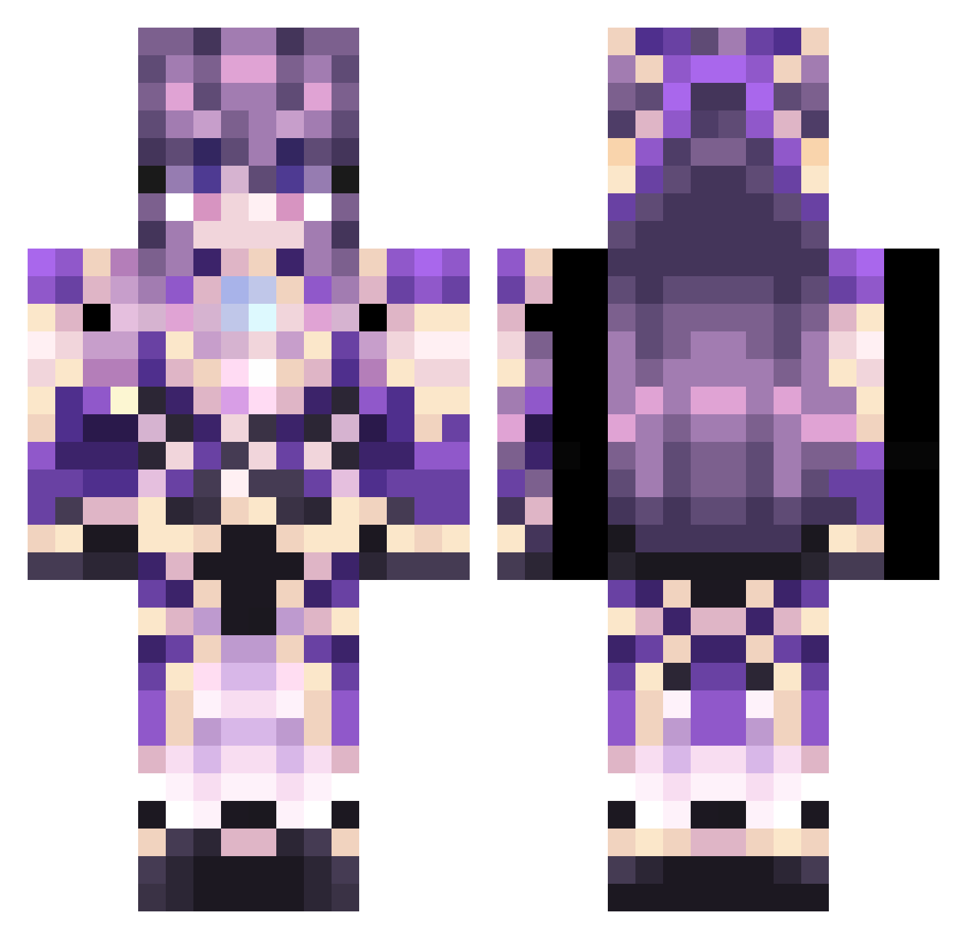 Anos13 Minecraft skin, front and back view