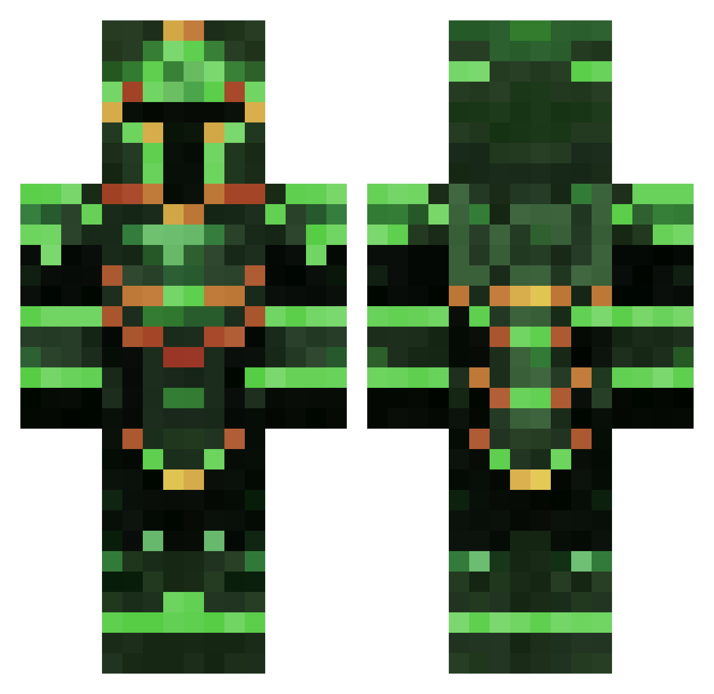 GroguOZ Minecraft skin, front and back view