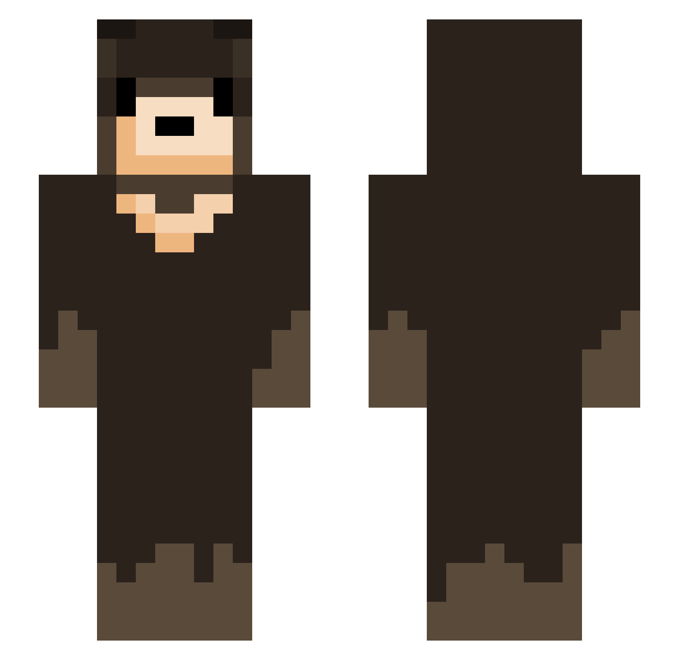 nctwish Minecraft skin, front and back view