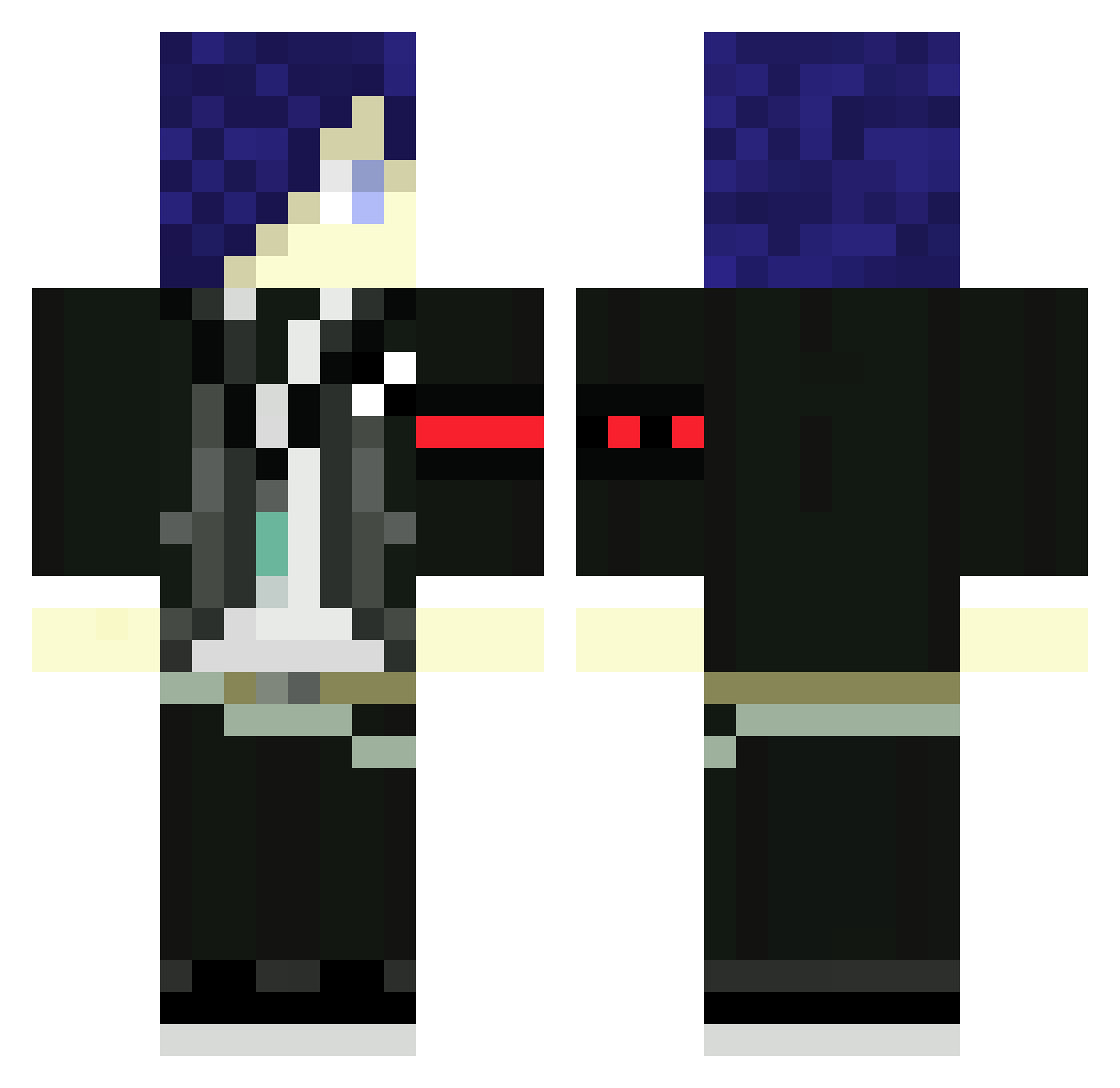 jtm113 Minecraft skin, front and back view