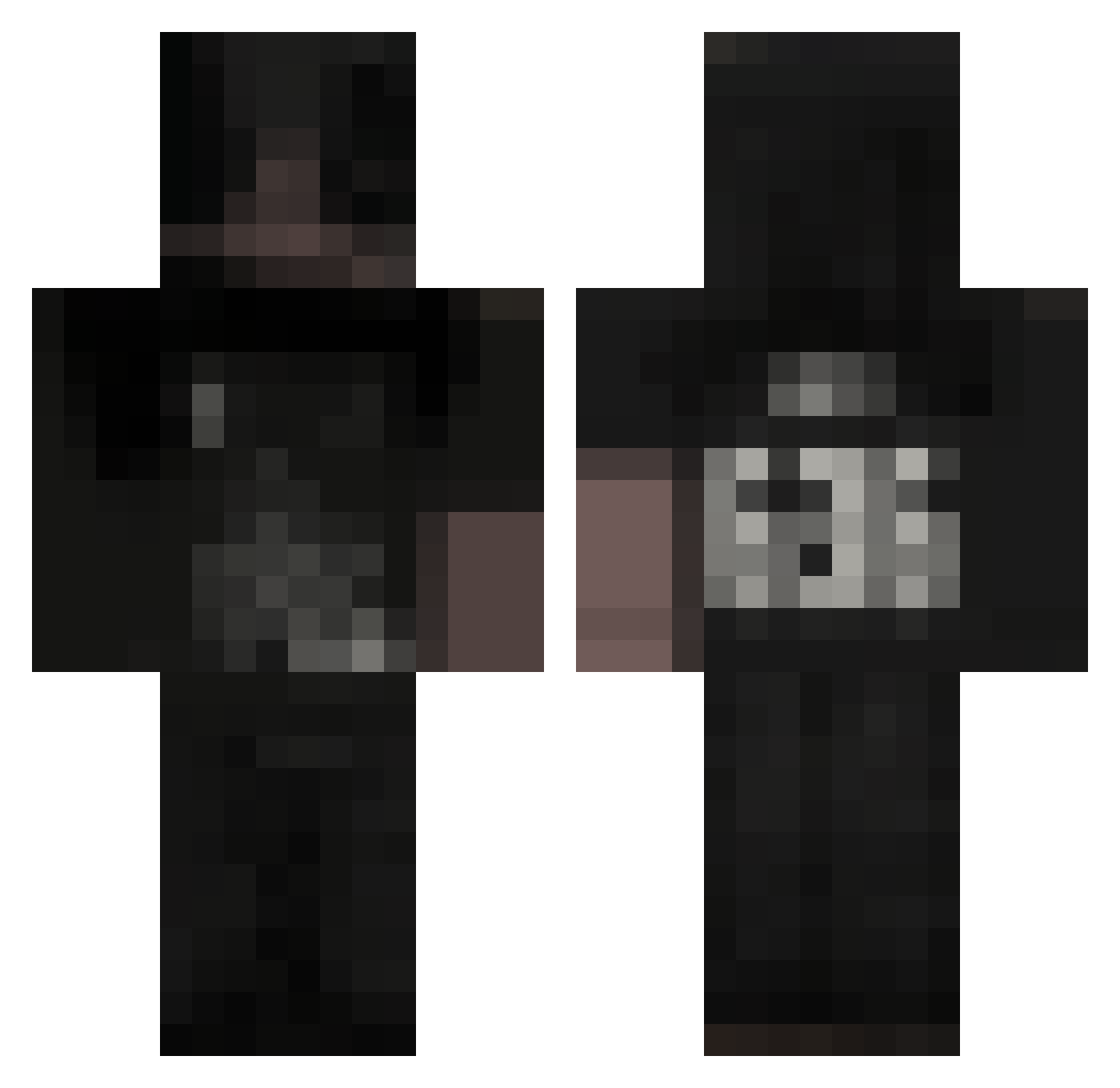xiti Minecraft skin, front and back view