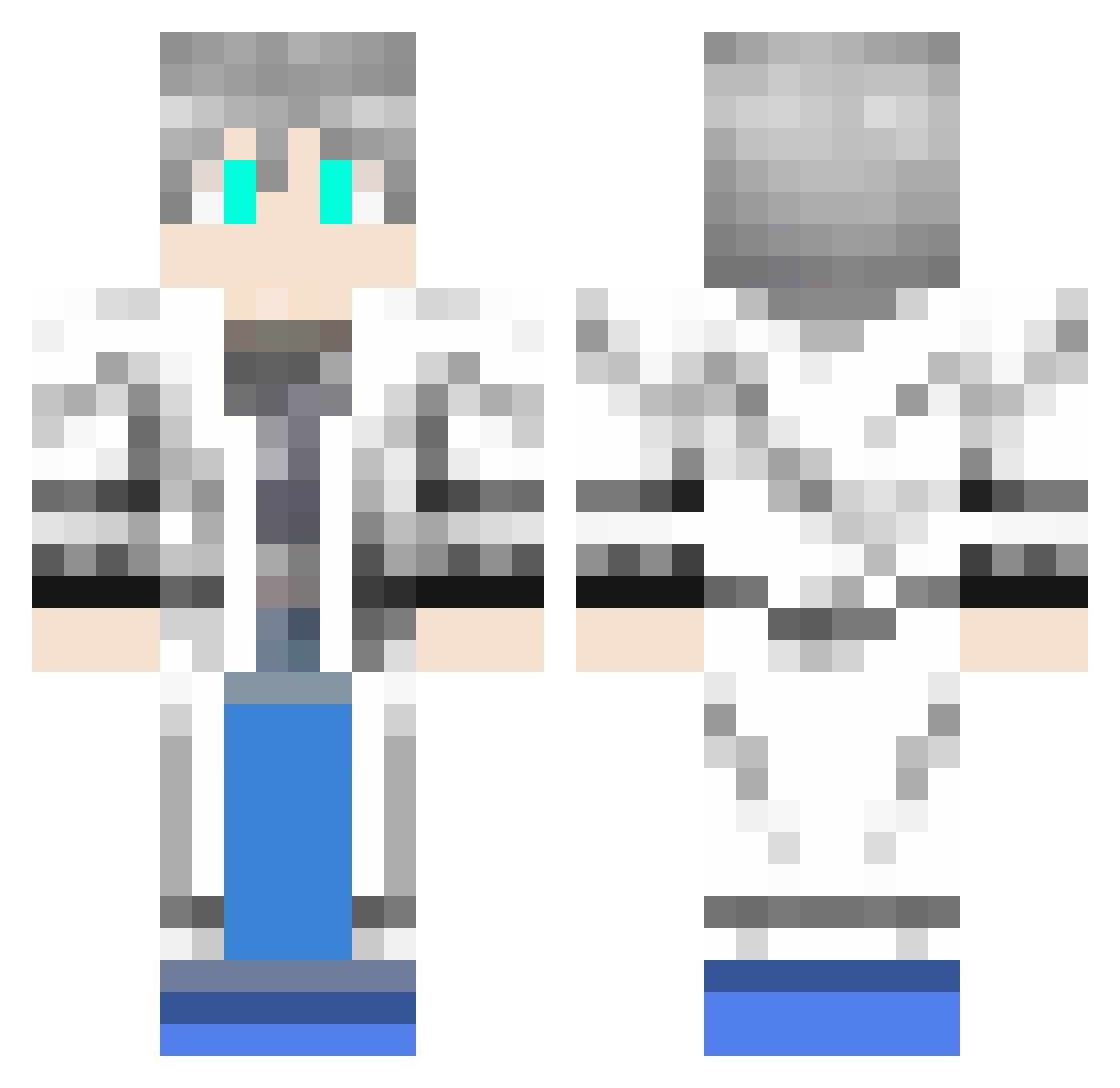 stuller Minecraft skin, front and back view