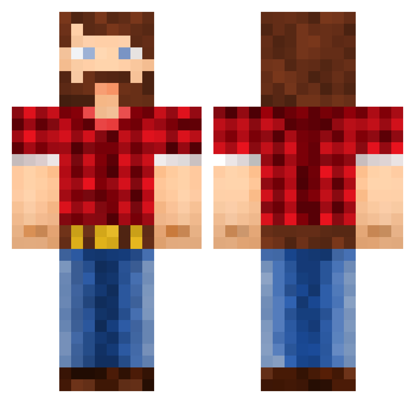 RatEiire Minecraft skin, front and back view