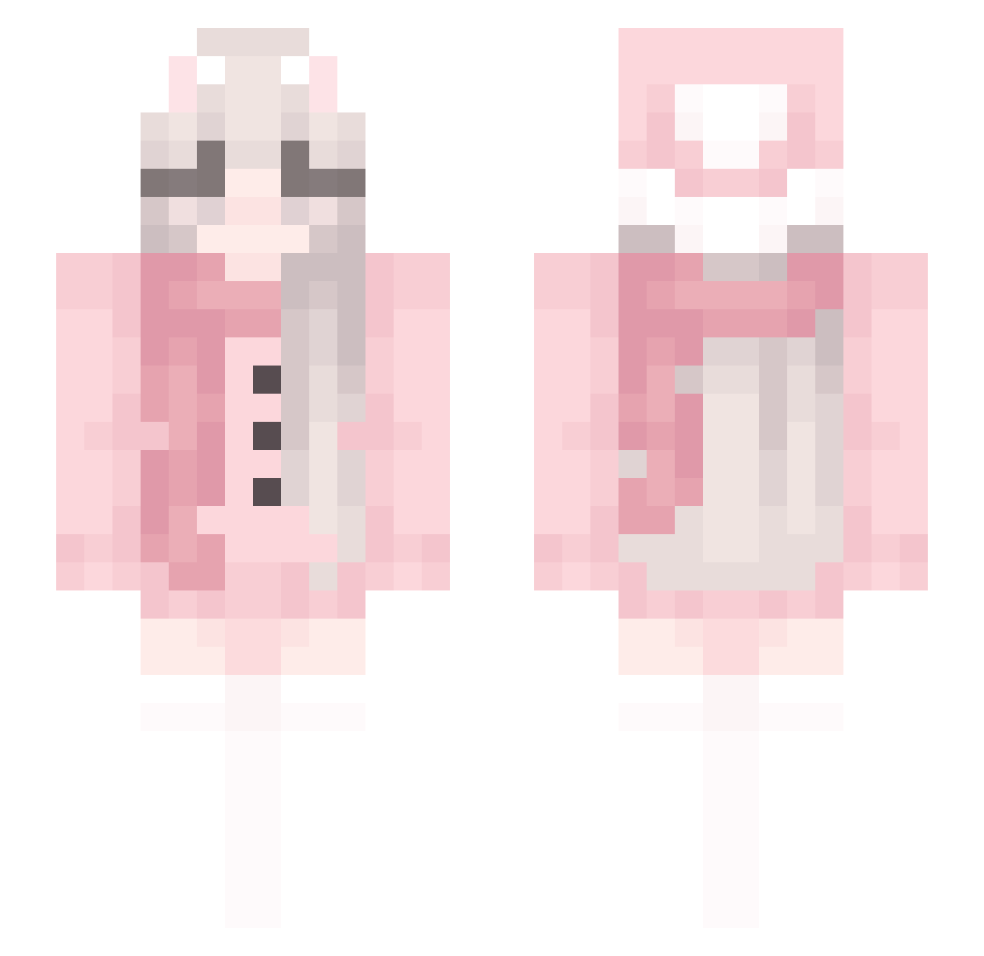 Sacredfire_ Minecraft skin, front and back view