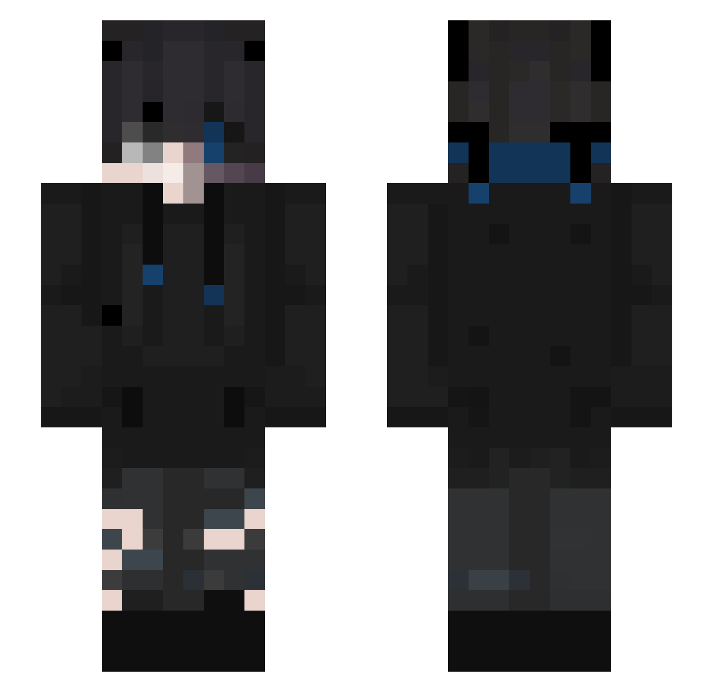 poluuks Minecraft skin, front and back view