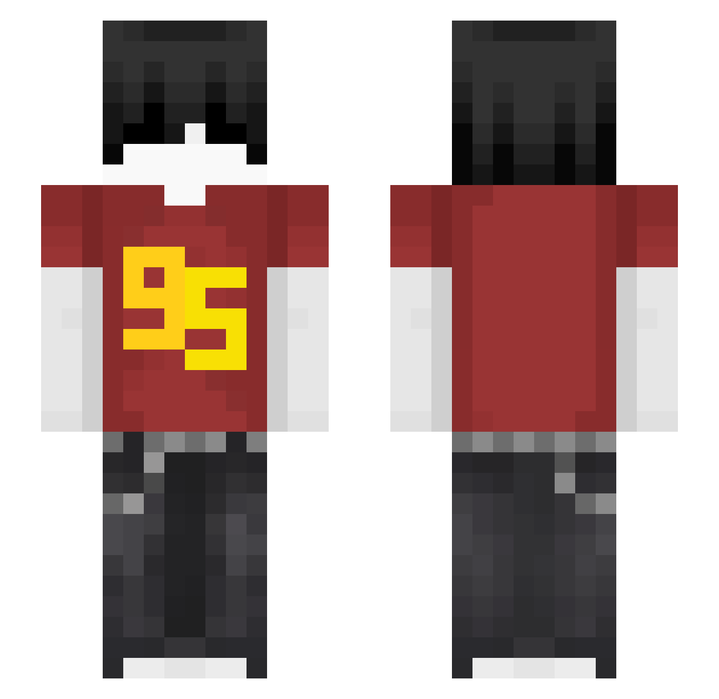 Jahonekk Minecraft skin, front and back view
