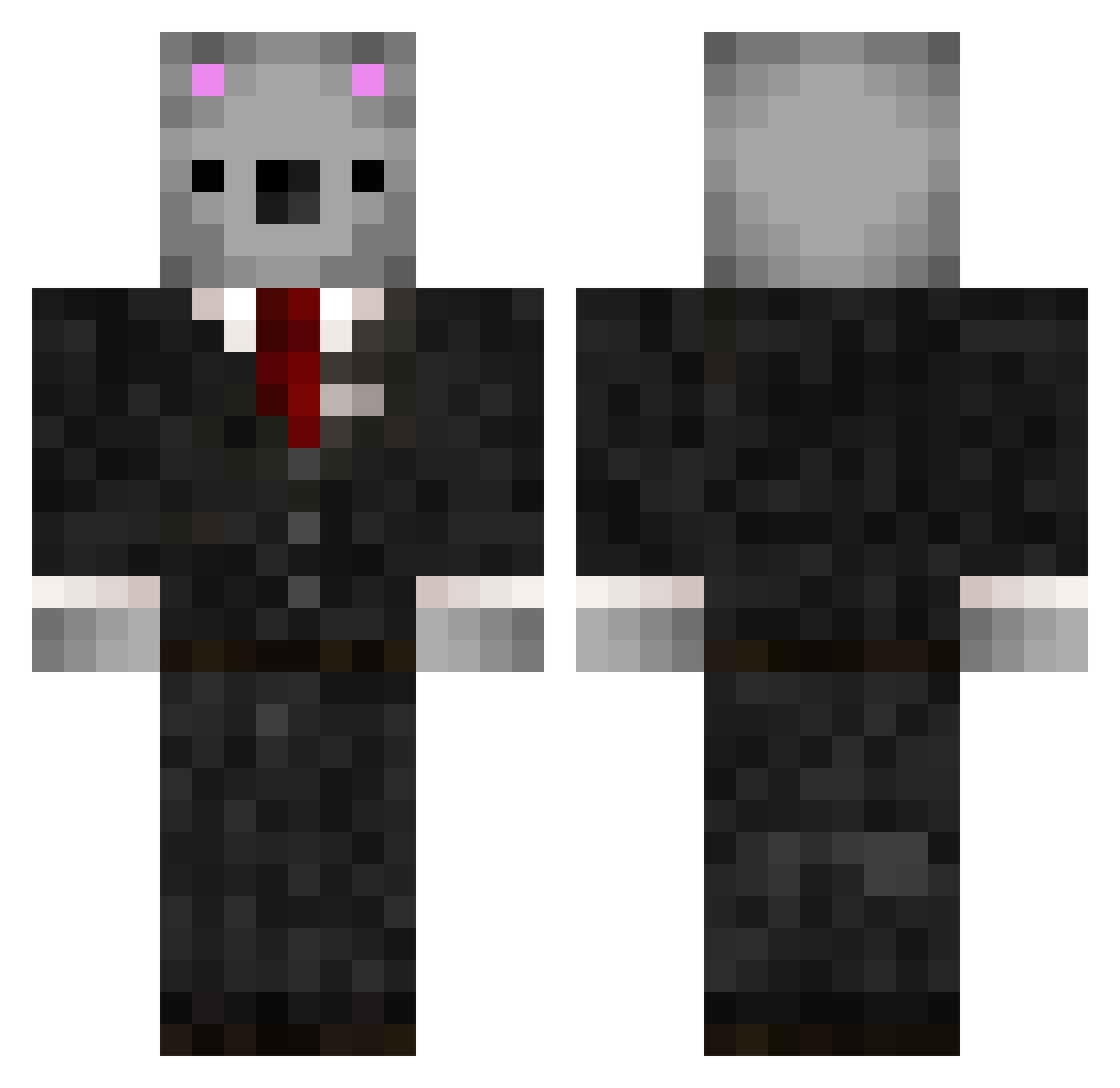 TheRealDrippy Minecraft skin, front and back view