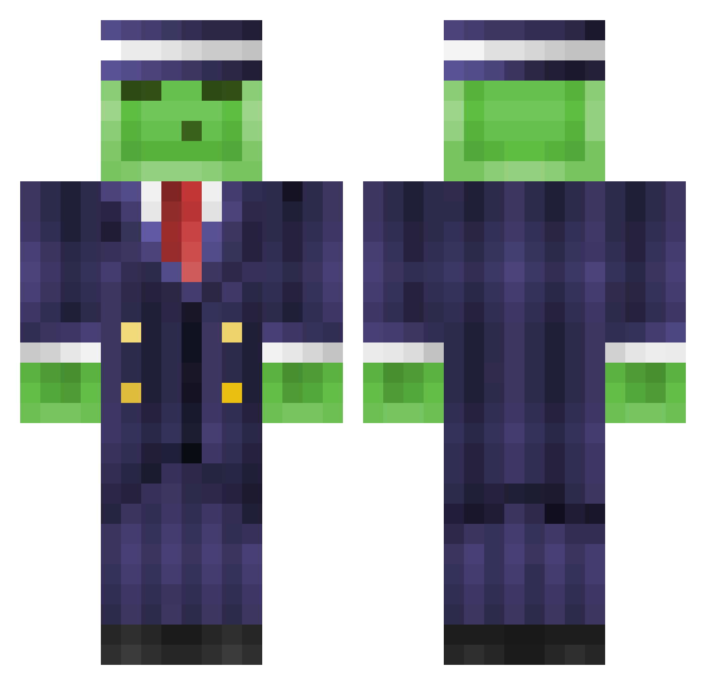 Shawnichek Minecraft skin, front and back view