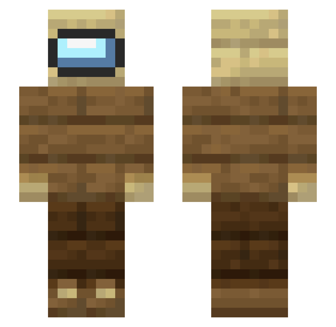BuffdoggB_ Minecraft skin, front and back view