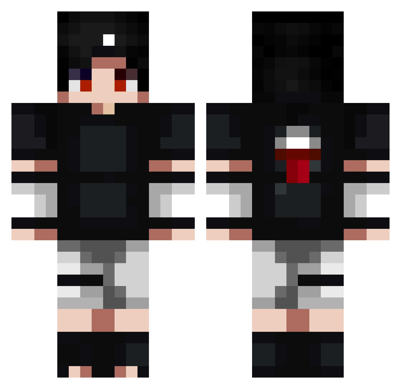 iZorke Minecraft skin, front and back view
