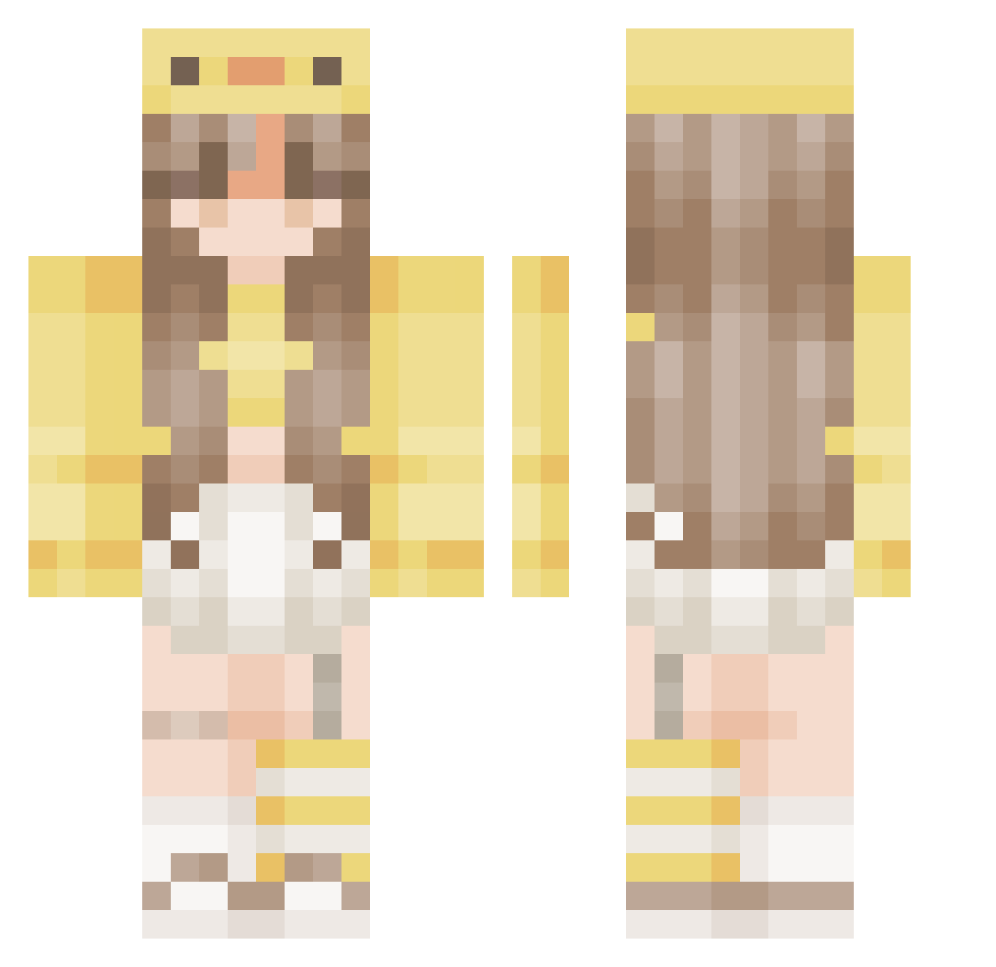 GumiOwO Minecraft skin, front and back view