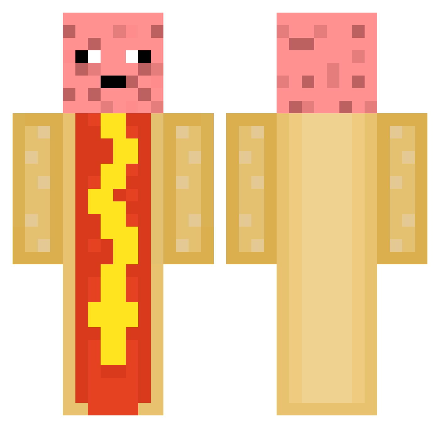 DeineMAMAstinkt Minecraft skin, front and back view
