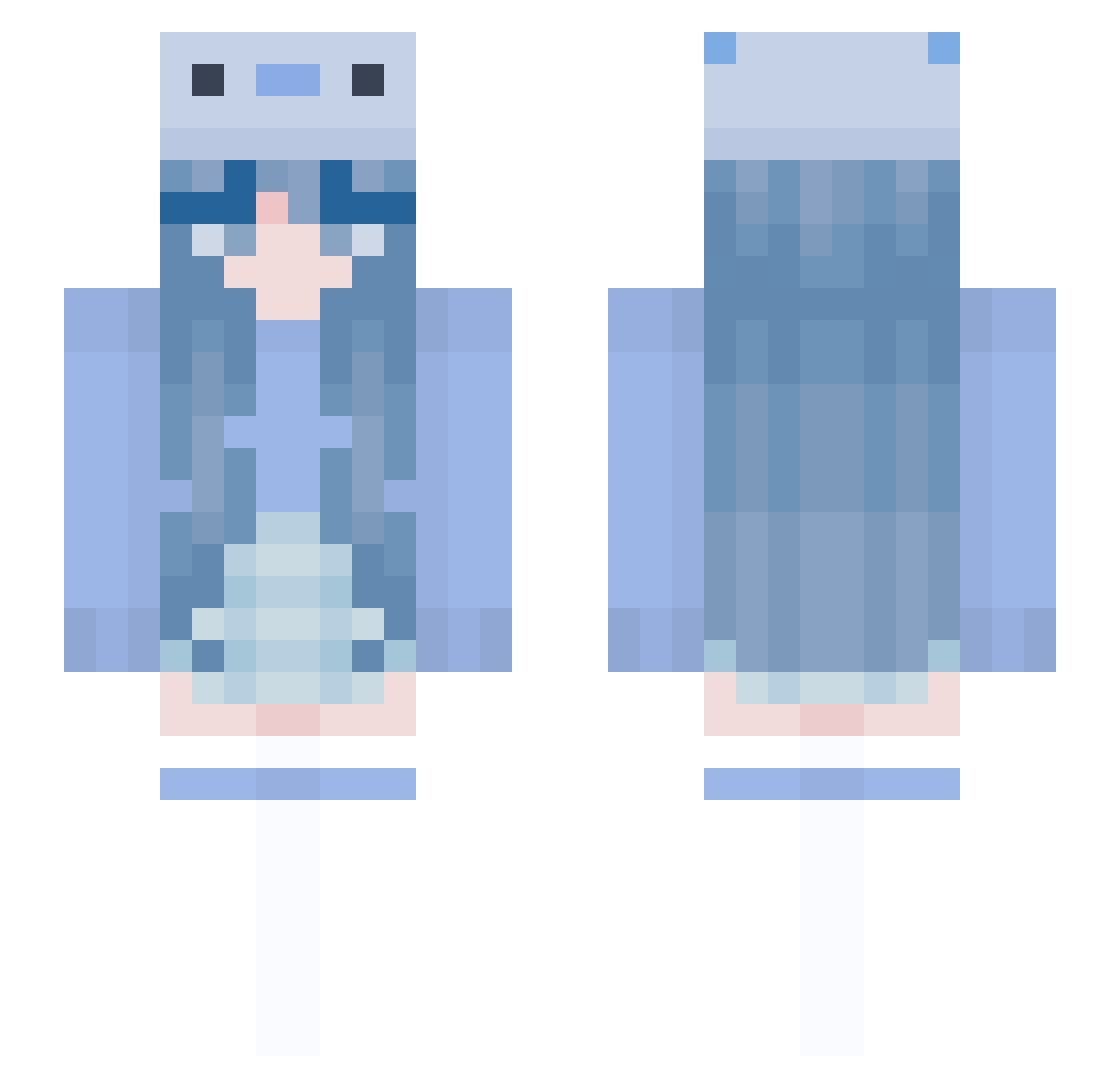 Rockenji Minecraft skin, front and back view