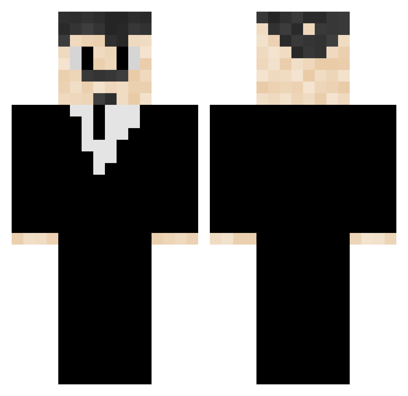 LeGreekey Minecraft skin, front and back view
