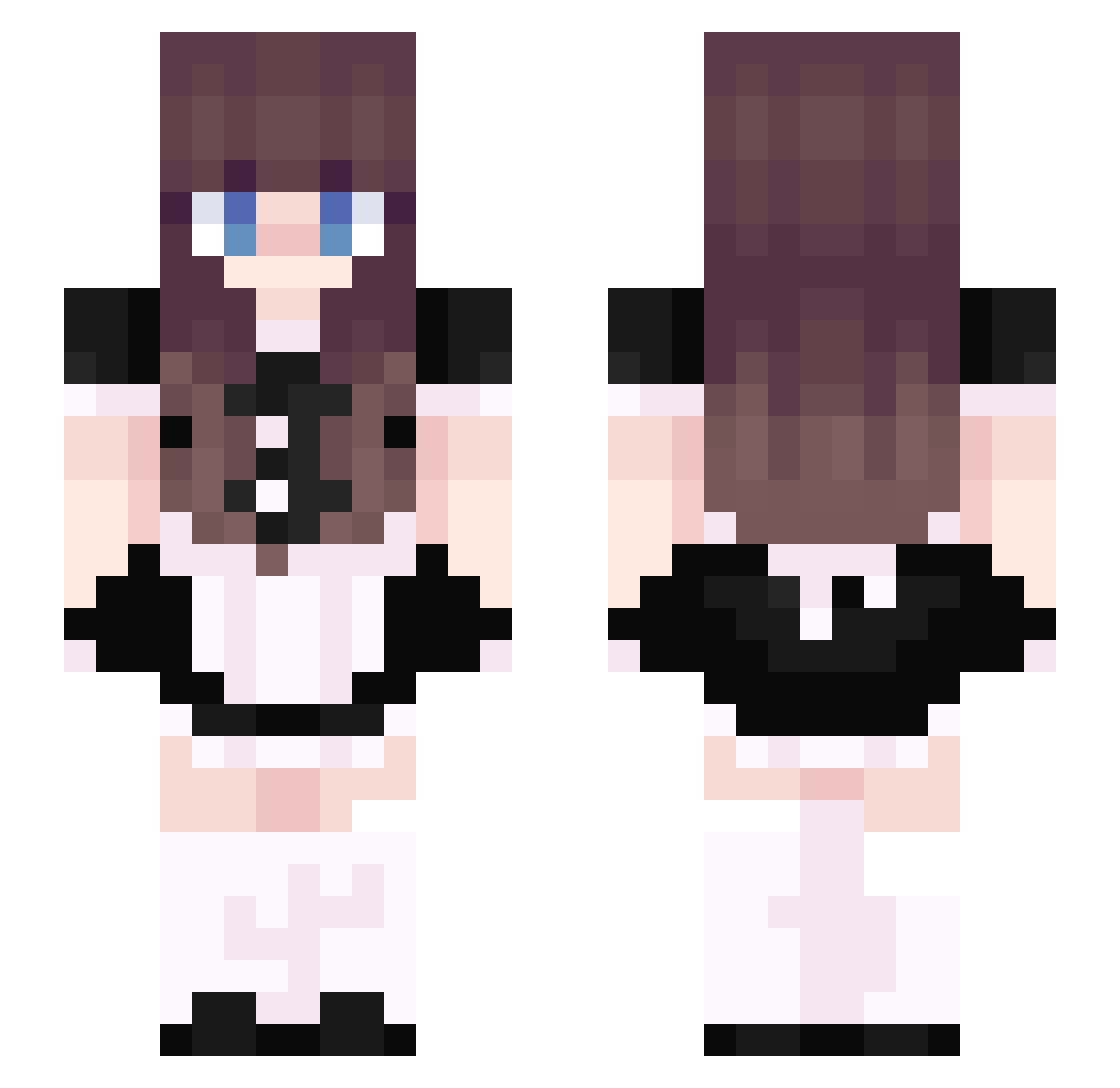 Raaallyyy Minecraft skin, front and back view