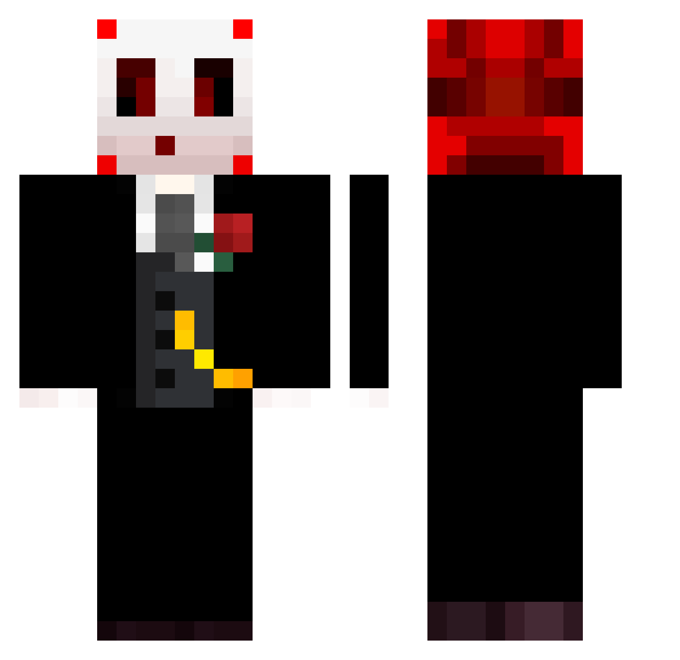 ShyGuy524 Minecraft skin, front and back view