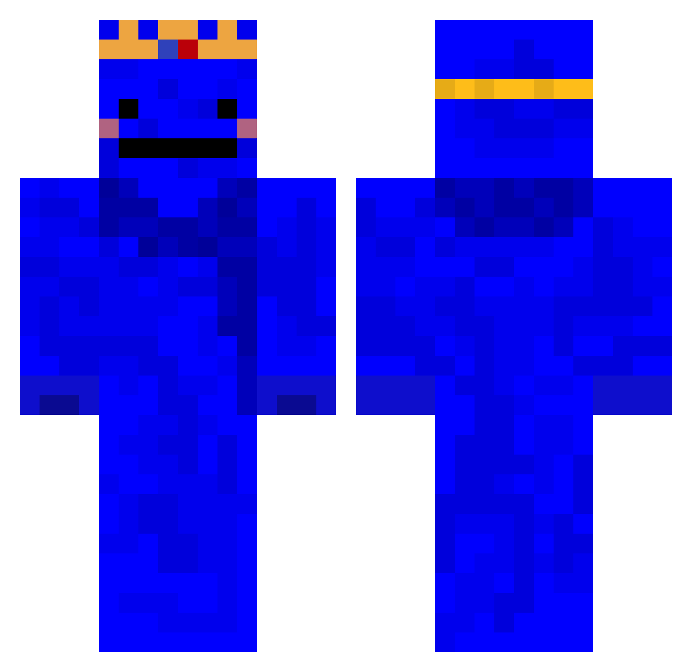 SonoJeremy Minecraft skin, front and back view