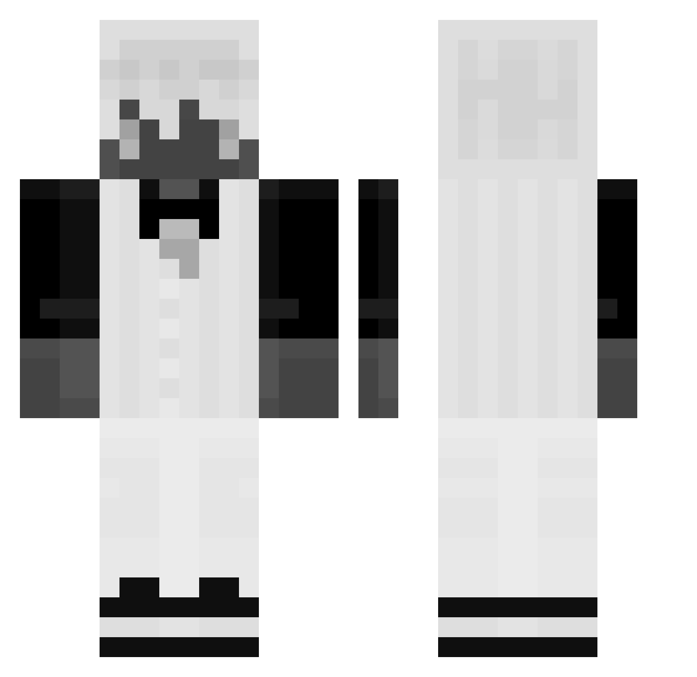 uwmp Minecraft skin, front and back view
