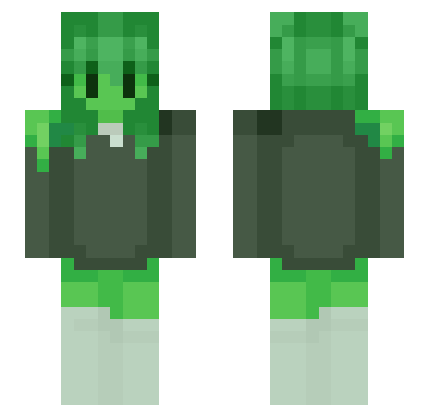 ShmoomNoom Minecraft skin, front and back view