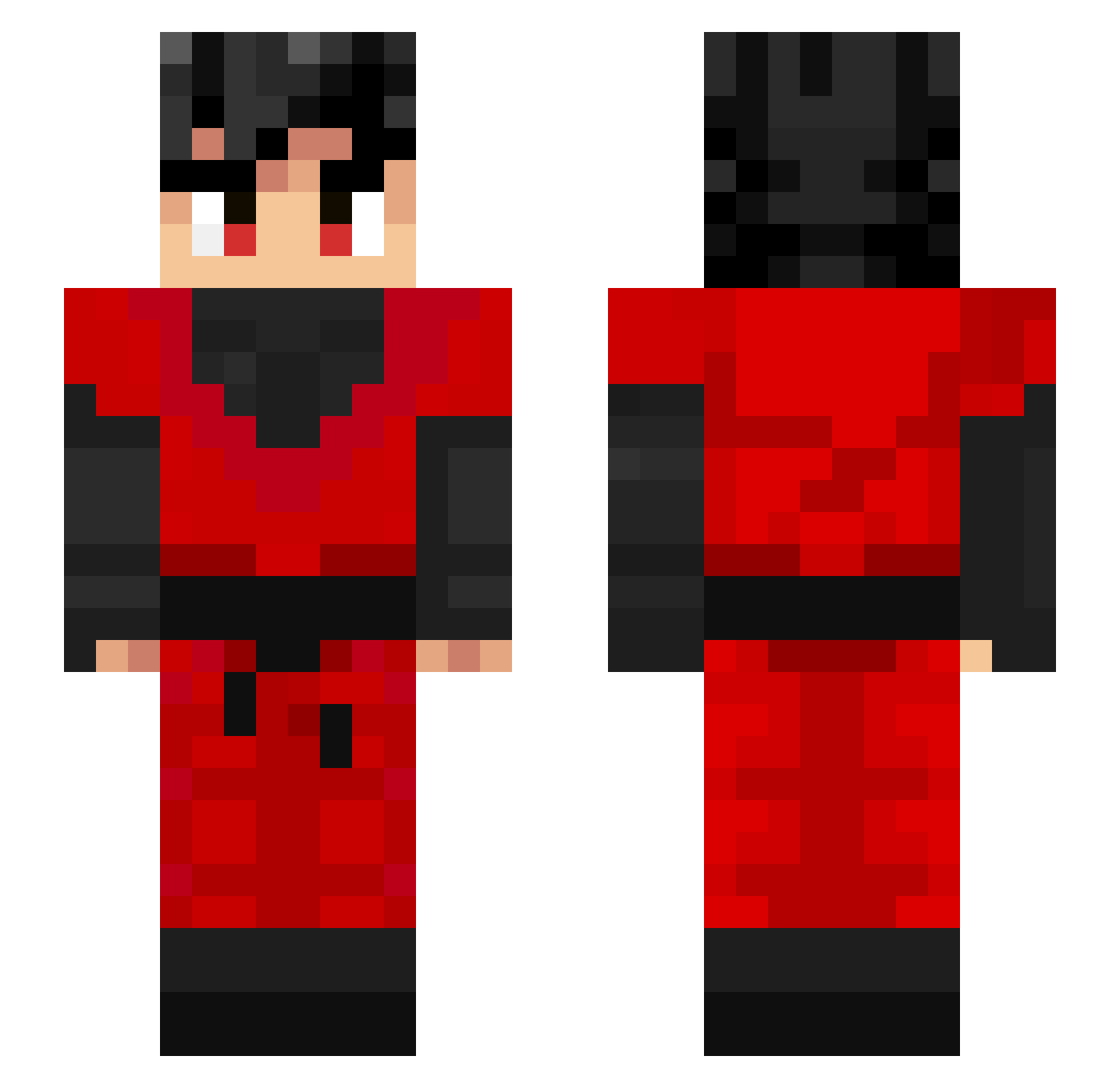 FevZ Minecraft skin, front and back view