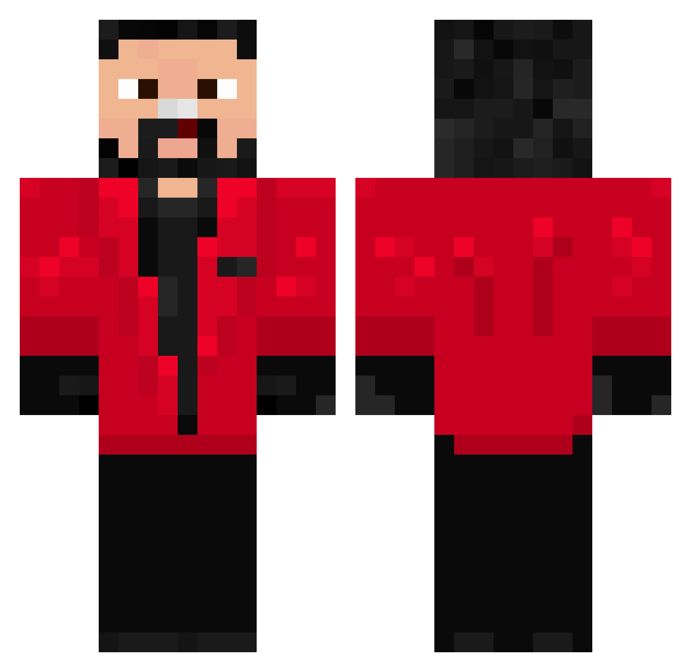 qizzwl Minecraft skin, front and back view