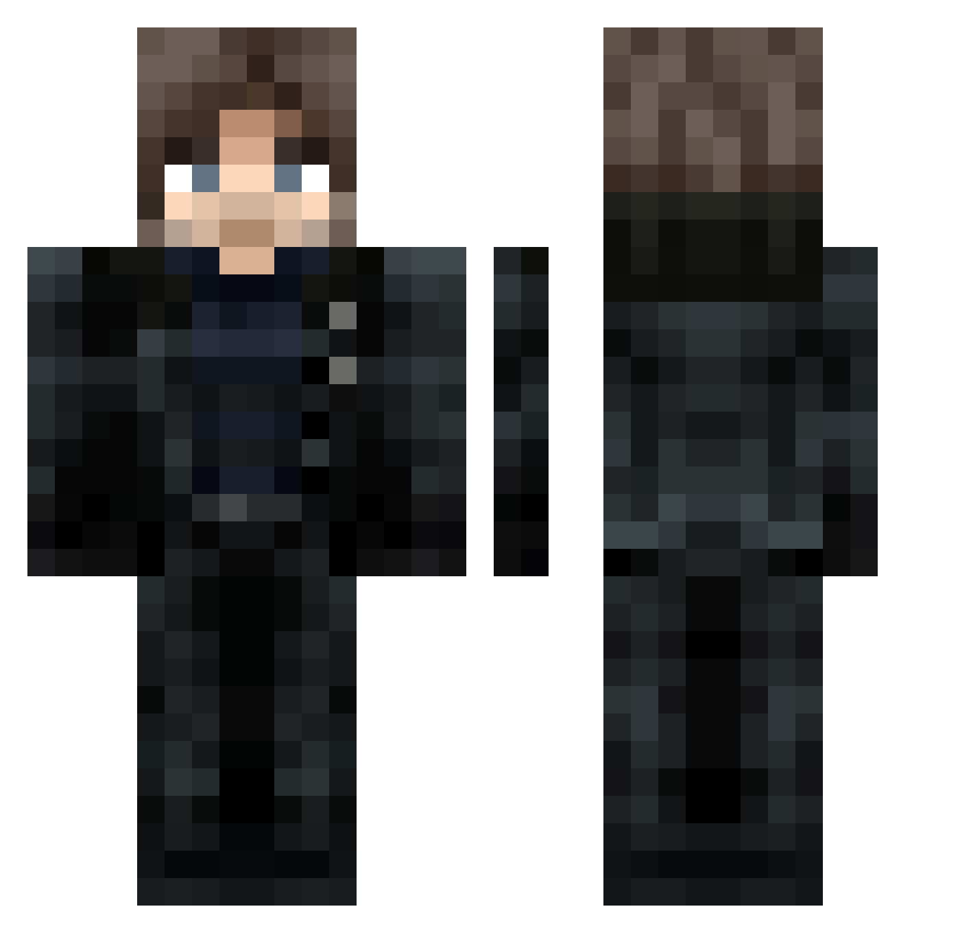 ArticPheonix49 Minecraft skin, front and back view