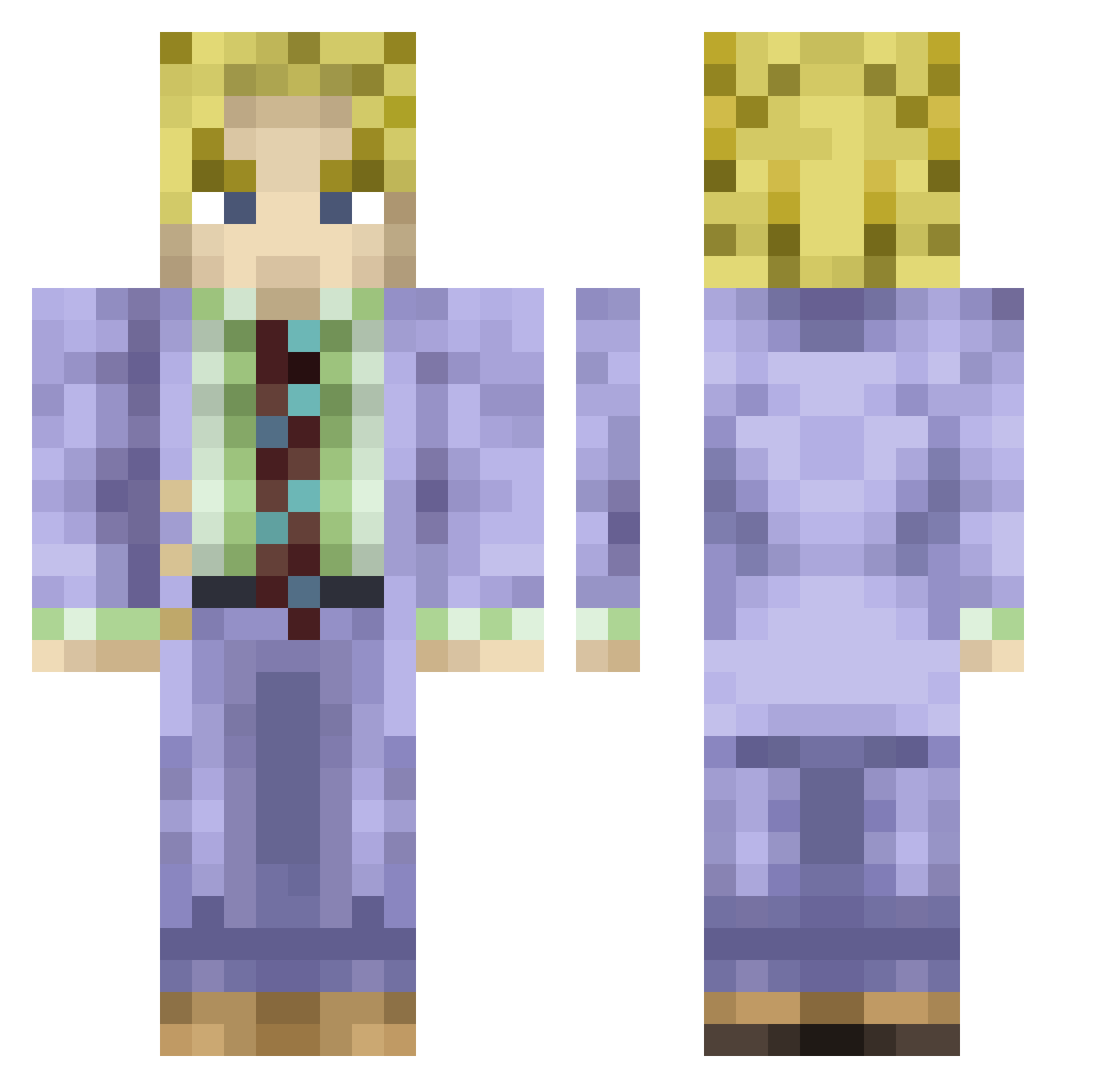 ddomito Minecraft skin, front and back view