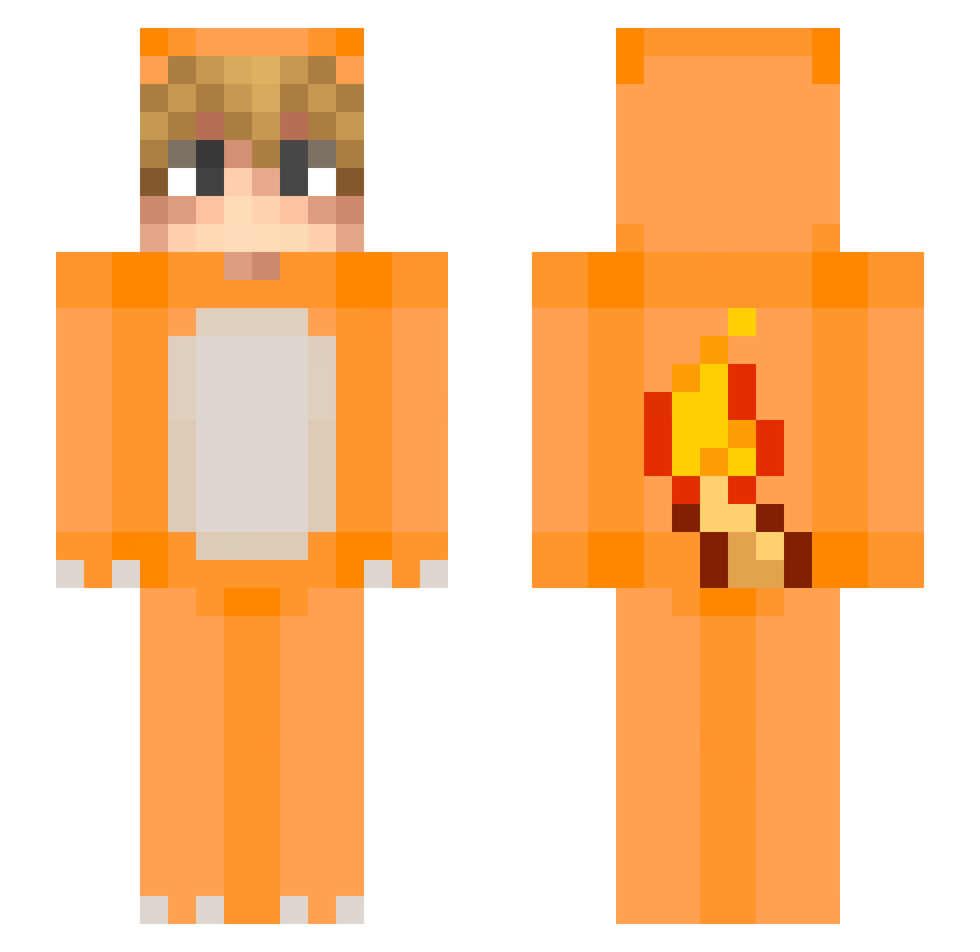 Cololate Minecraft skin, front and back view