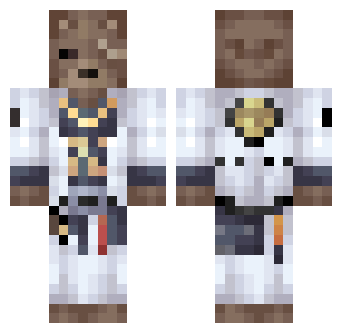 OriginalGoat001 Minecraft skin, front and back view