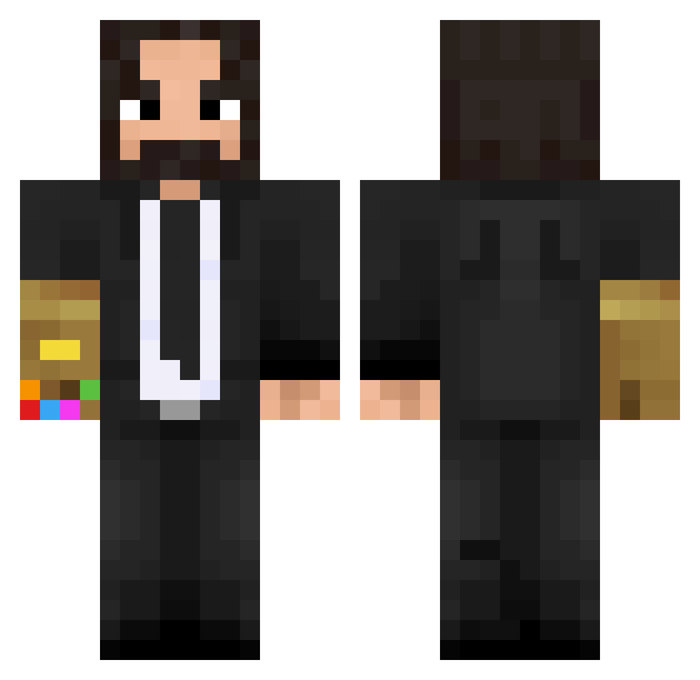 __HITz__ Minecraft skin, front and back view