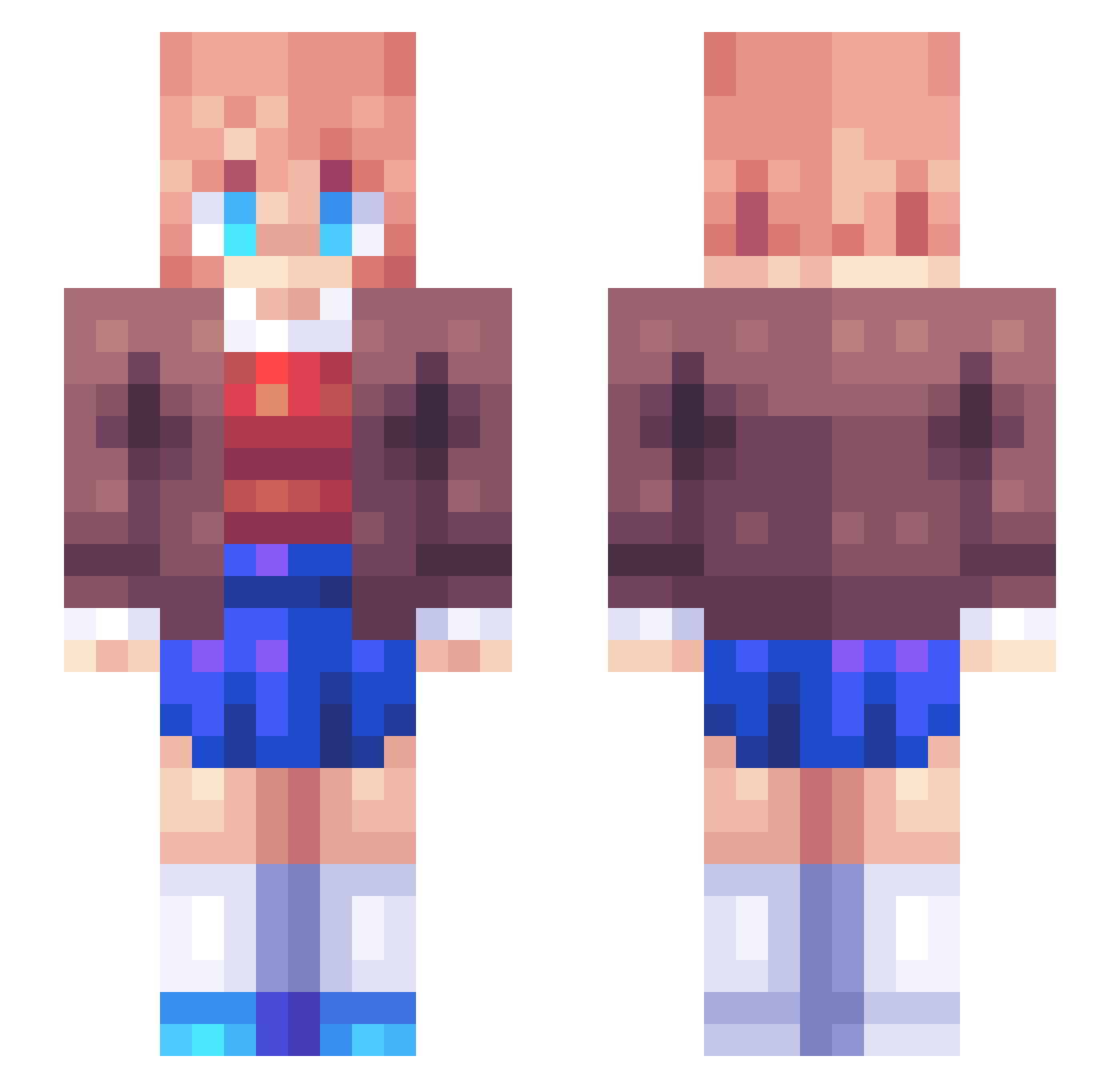 EpicSkull2k Minecraft skin, front and back view
