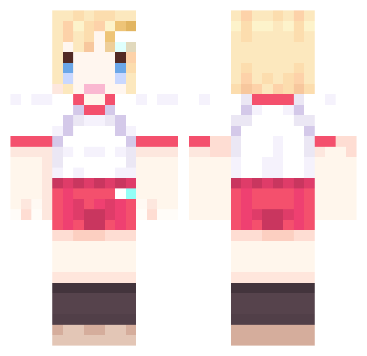 SPICYEFFORT Minecraft skin, front and back view