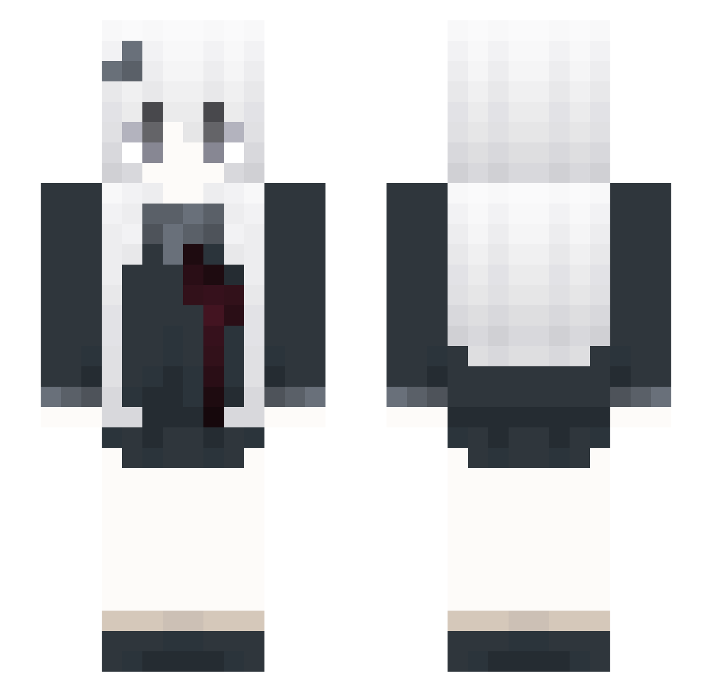 nucm Minecraft skin, front and back view