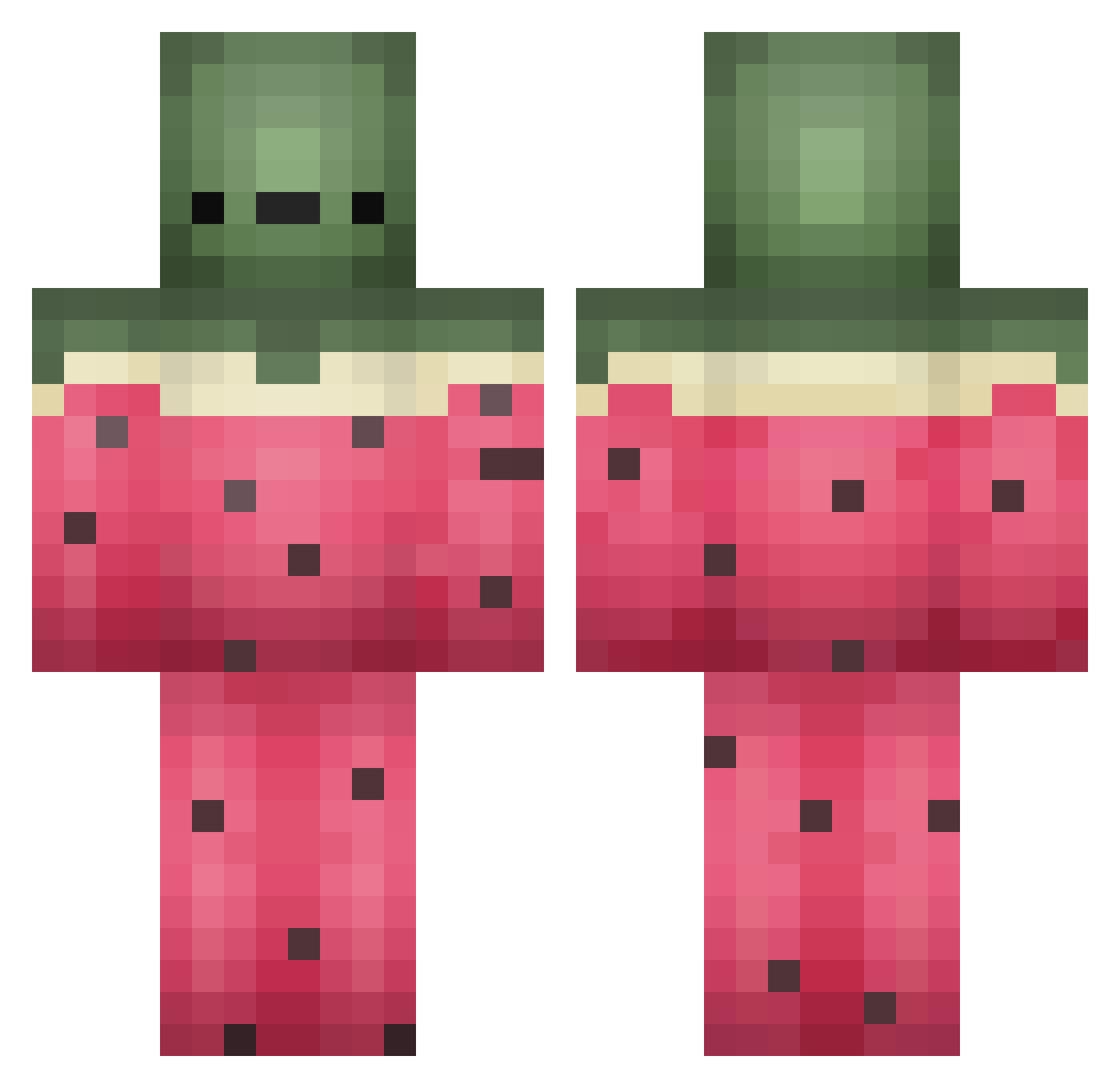 Illecebrous Minecraft skin, front and back view
