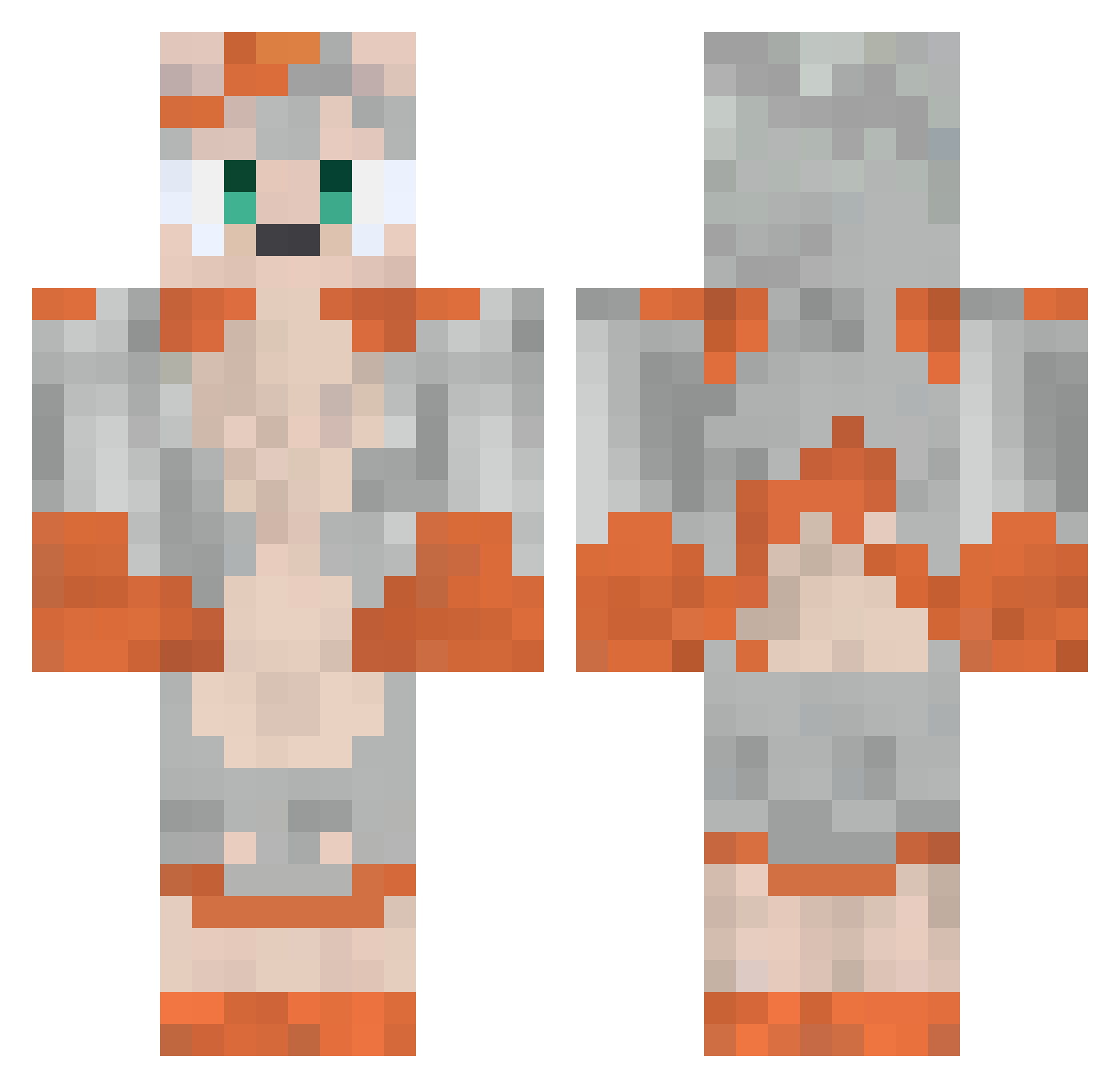 Shoriver Minecraft skin, front and back view