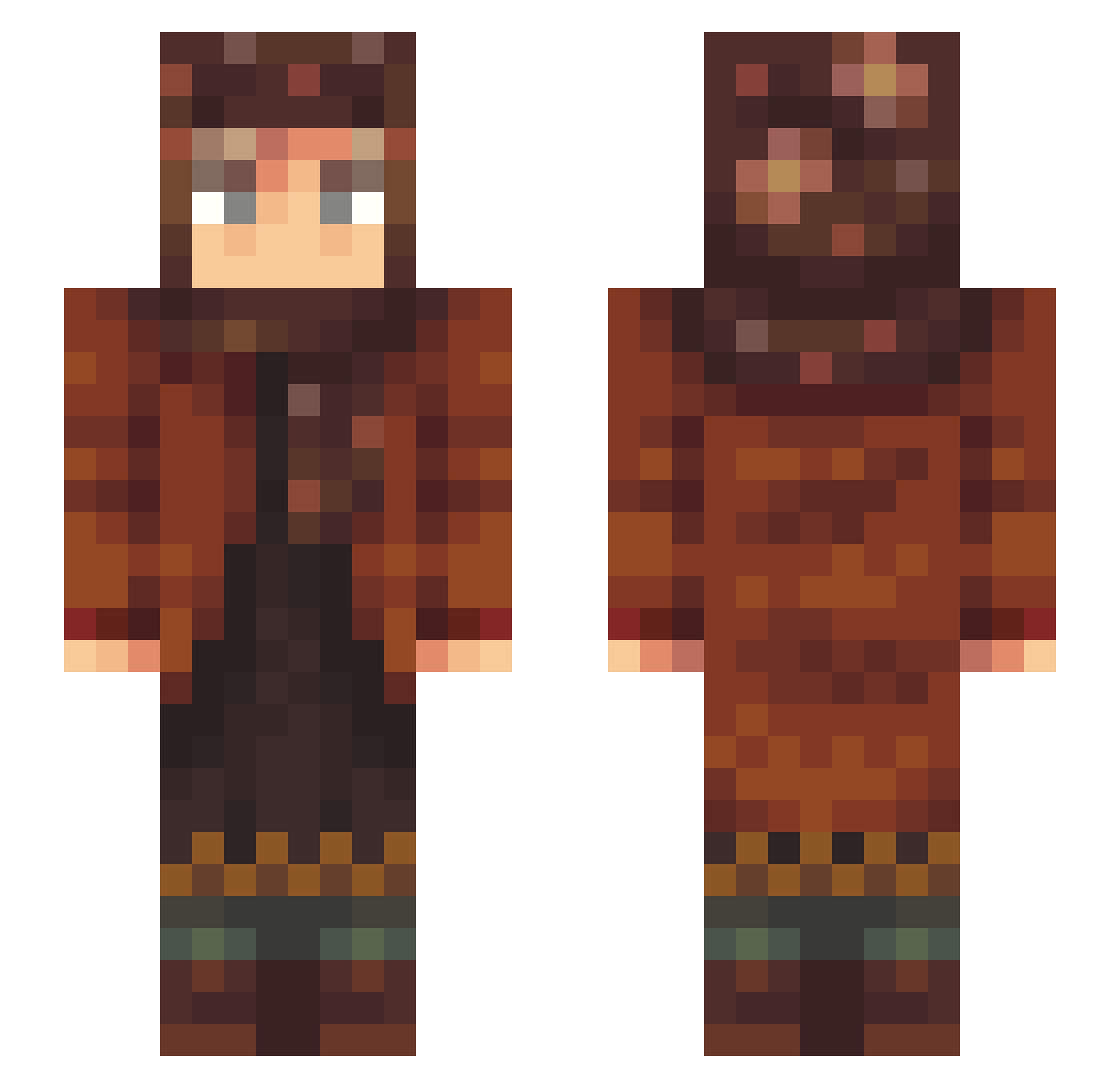 _Babushka_Boi_ Minecraft skin, front and back view