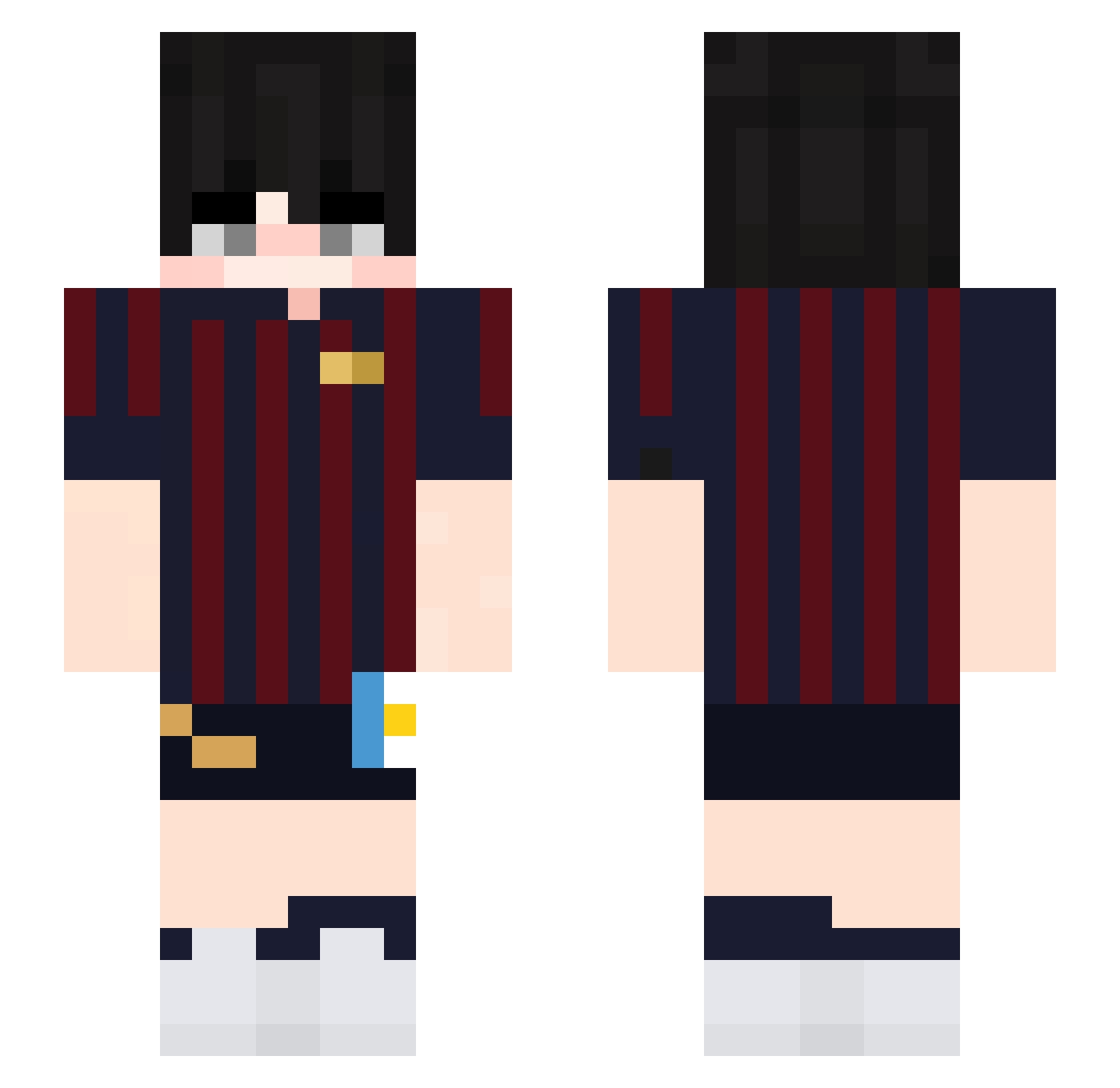 ilyPlacas Minecraft skin, front and back view