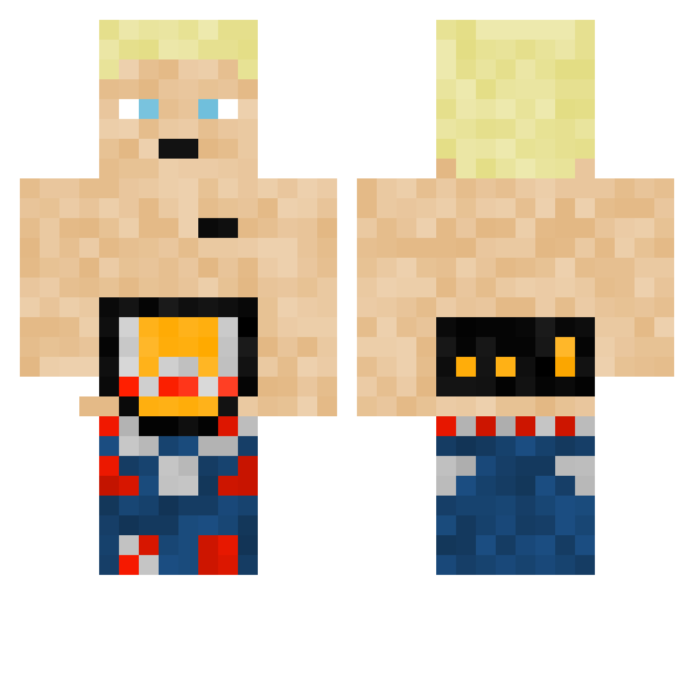 Codi_T Minecraft skin, front and back view