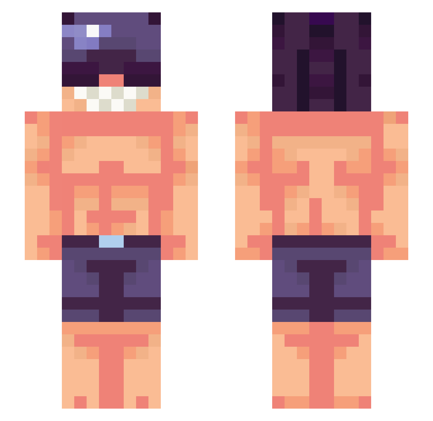 Trone92 Minecraft skin, front and back view