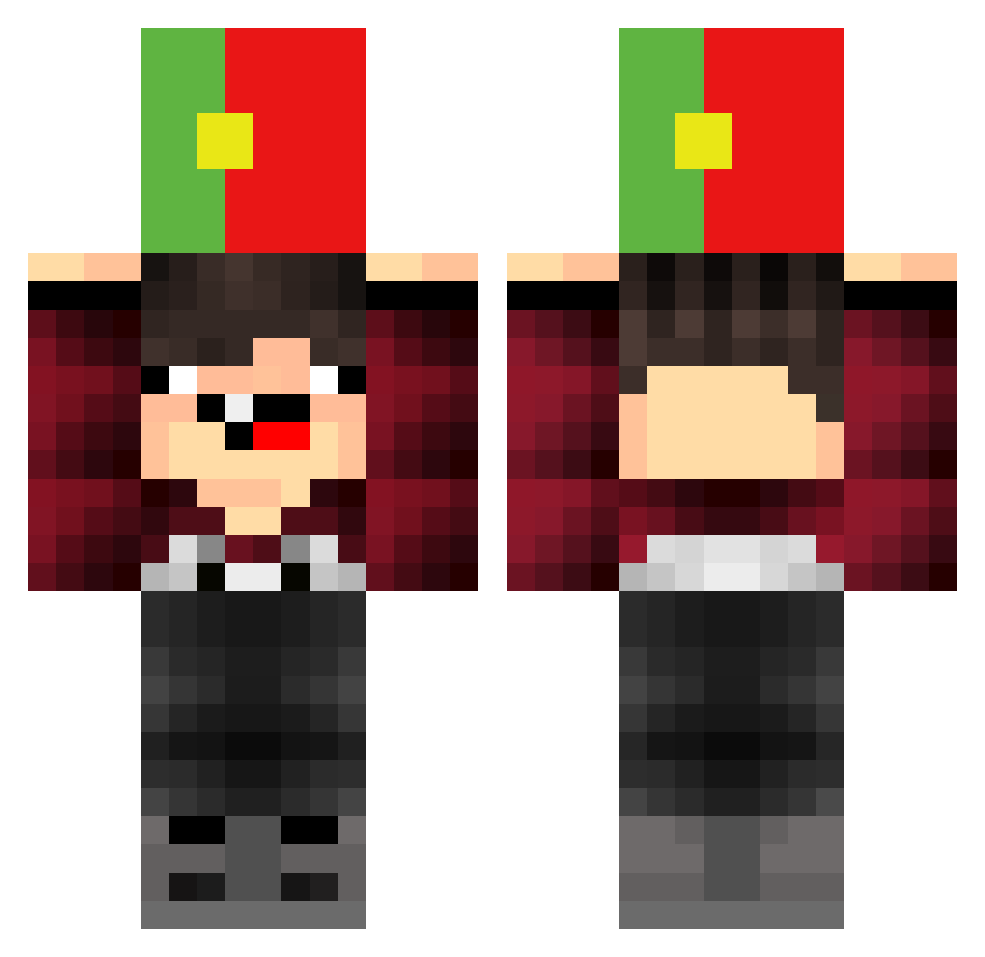 diogo795_PT Minecraft skin, front and back view