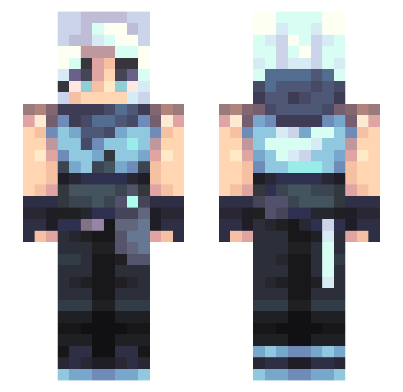 SergNex Minecraft skin, front and back view