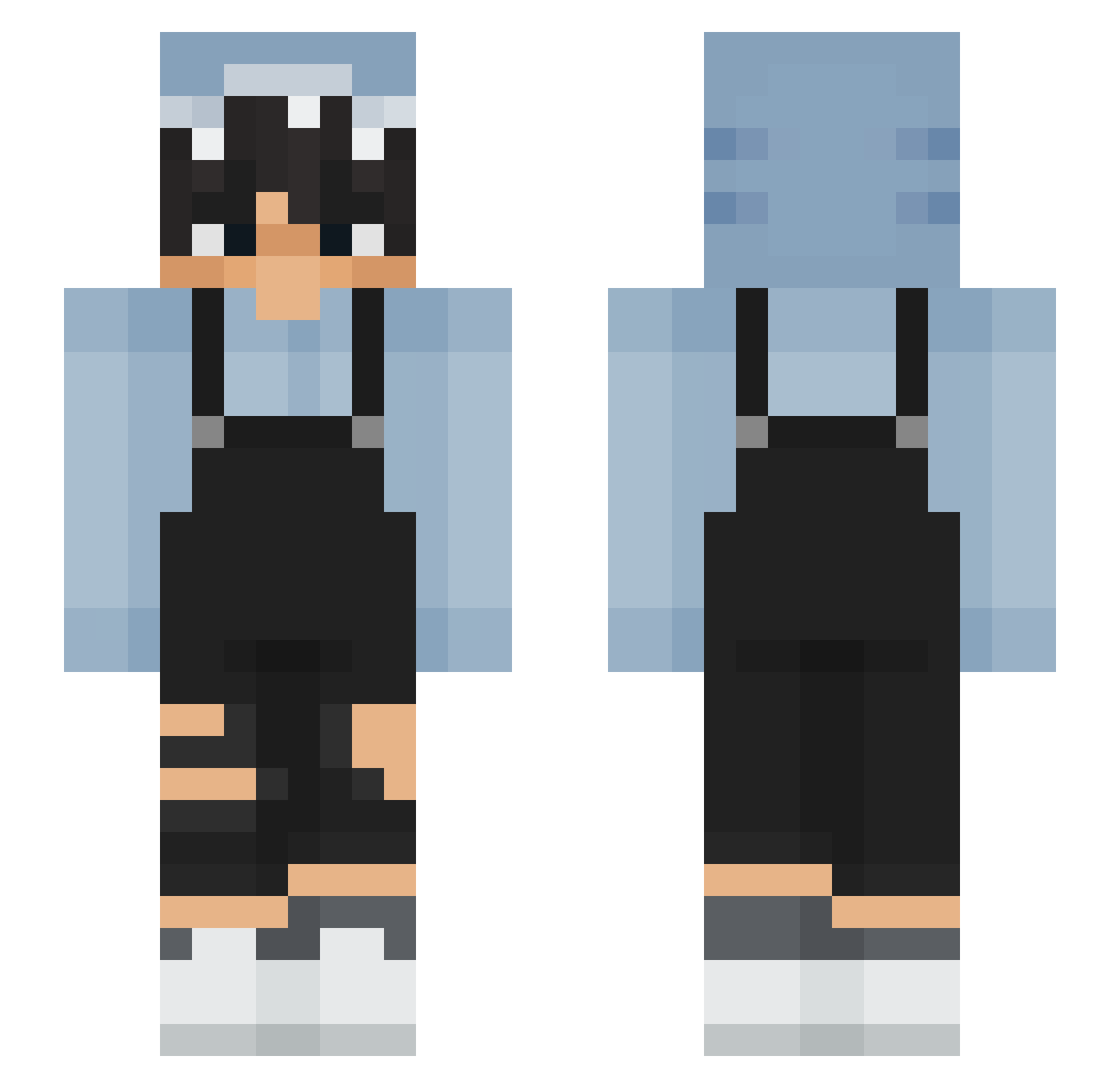 SlicedKiwi_ Minecraft skin, front and back view