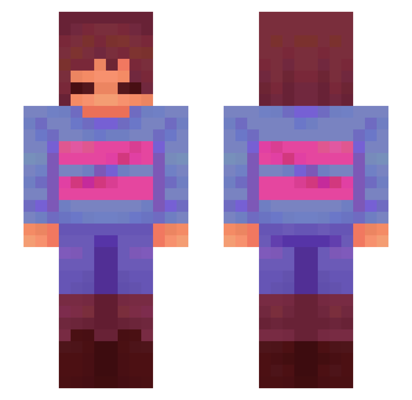EduYeren Minecraft skin, front and back view
