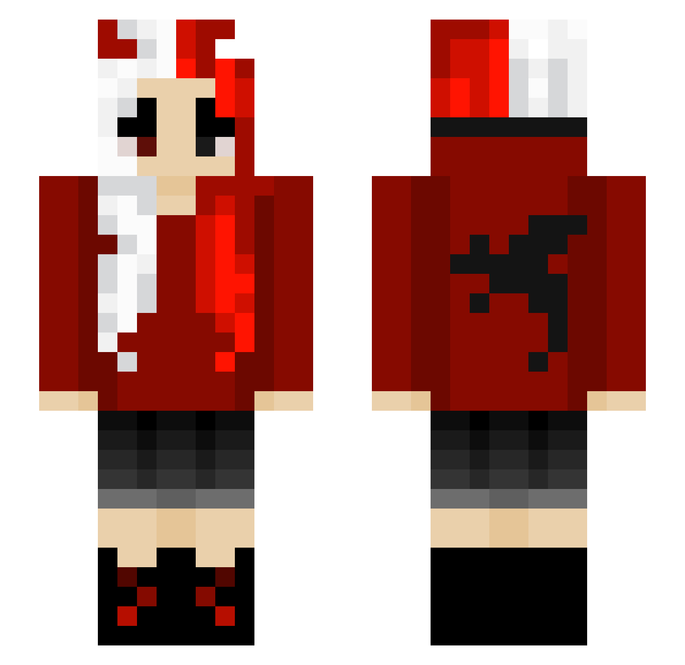 LuciferLo Minecraft skin, front and back view