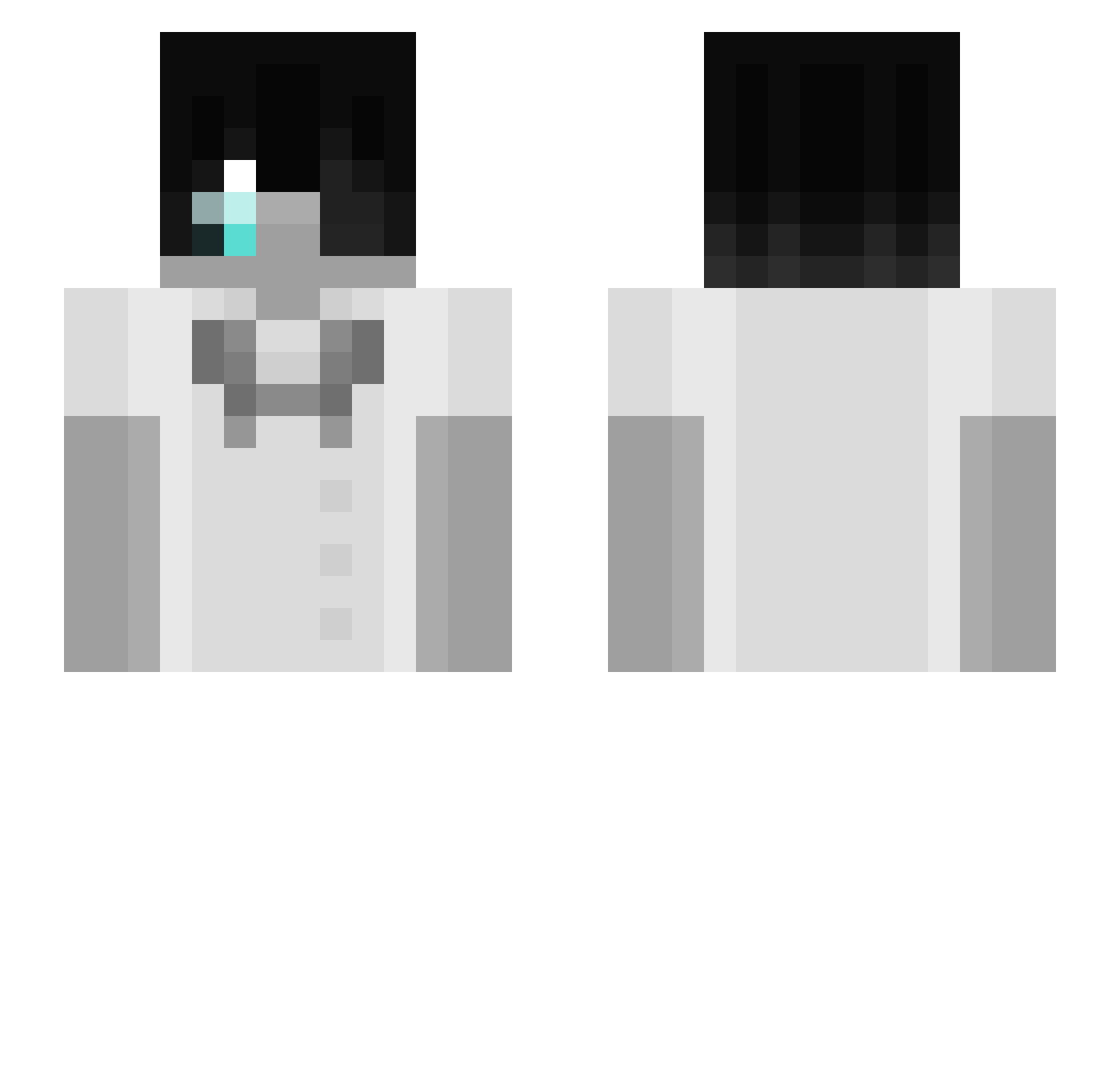 mangiureaIQ Minecraft skin, front and back view