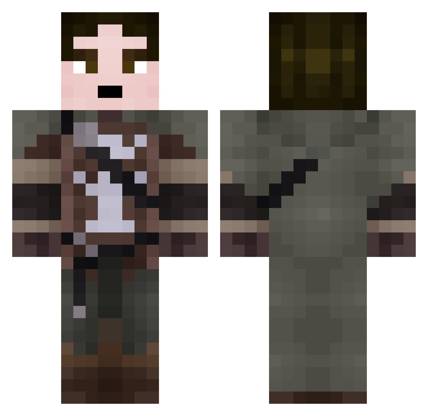 TONIBELFORT Minecraft skin, front and back view