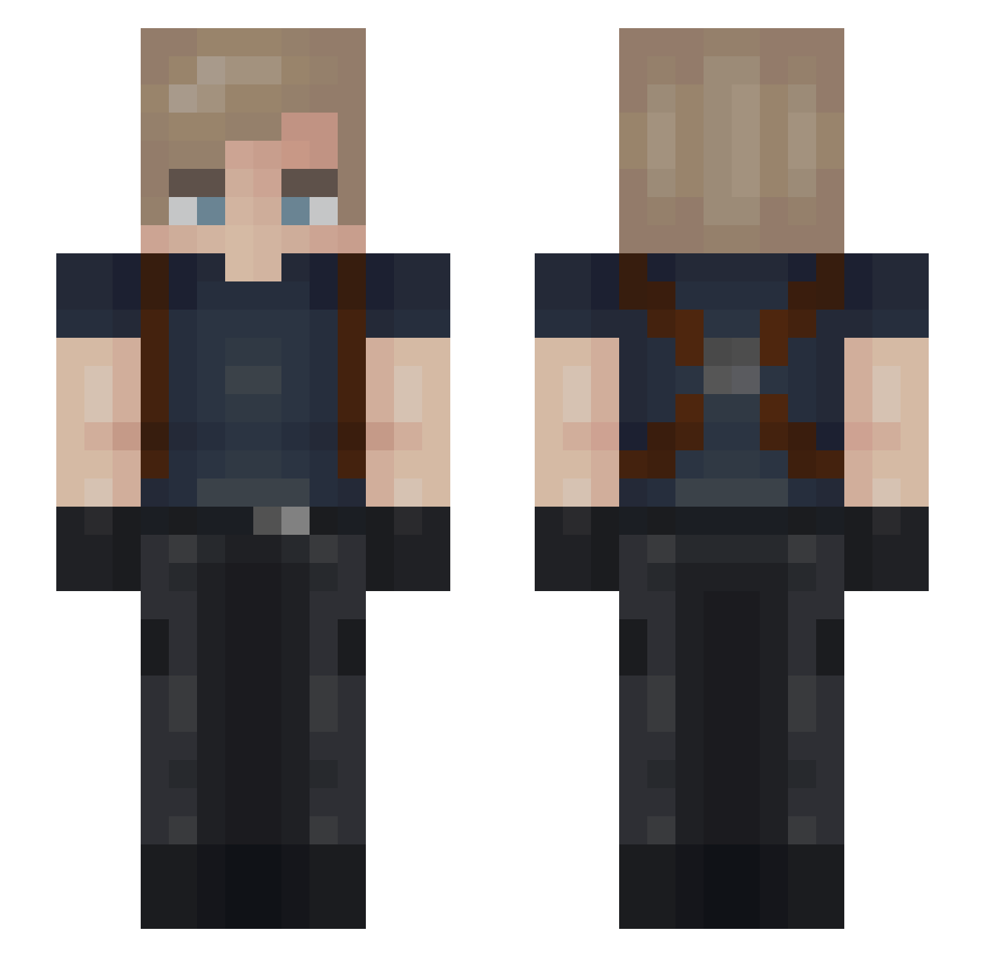 Michaelgamer64 Minecraft skin, front and back view