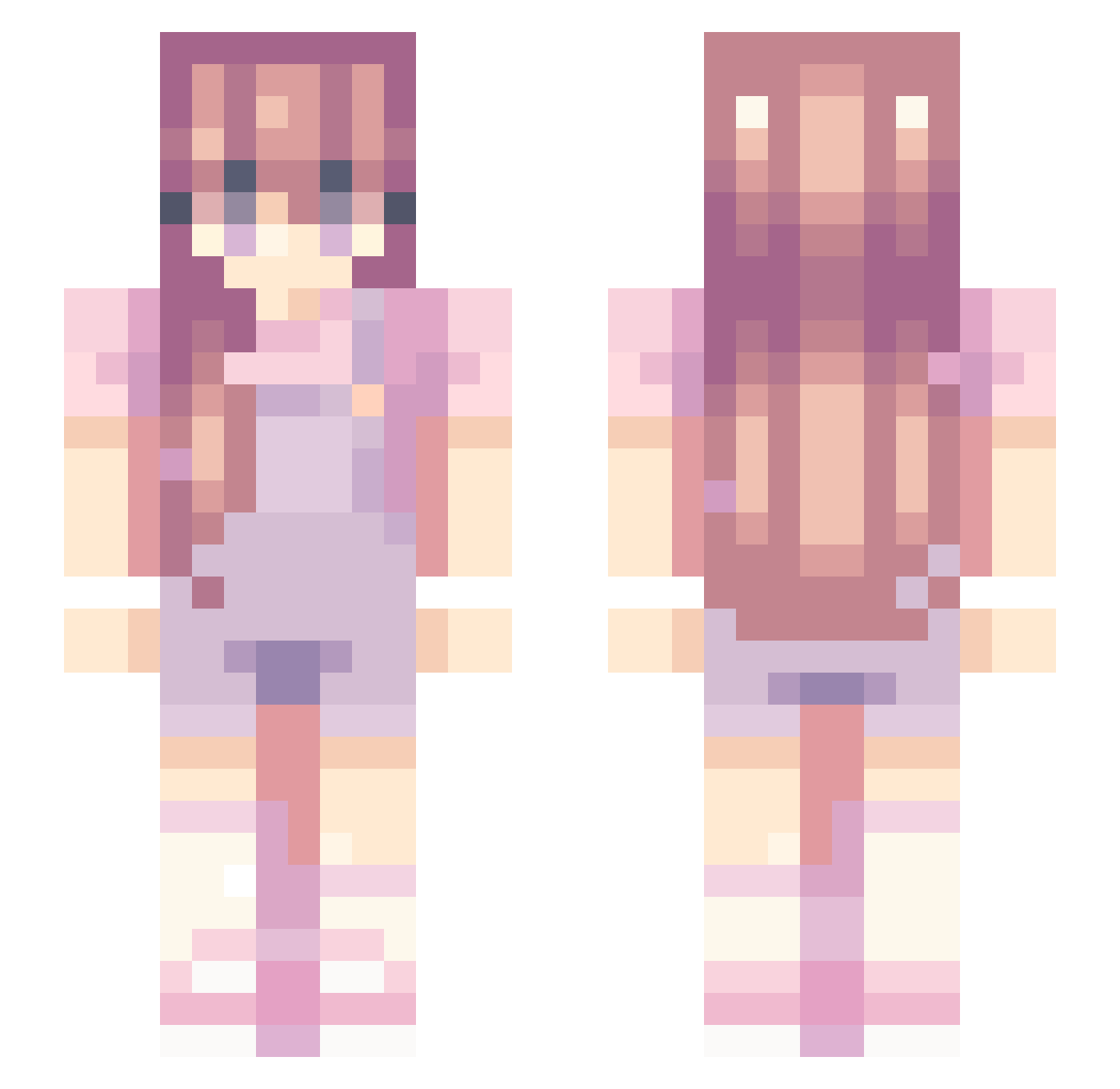simmadi Minecraft skin, front and back view
